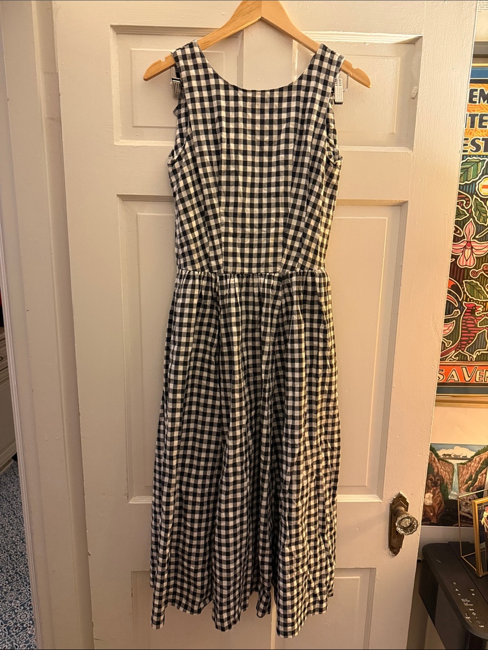 Vintage Talbots Black and White Gingham Dress